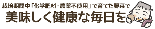 栽培期間中「化学肥料・農薬不使用」で育てた野菜で美味しく健康な毎日を